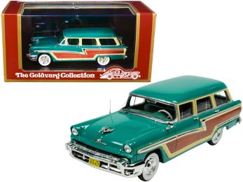 1956 Mercury Monterey Station Wagon Health Green with Wood Paneling Limited Edition to 220 pieces Worldwide 1/43 Model Car by Goldvarg Collection