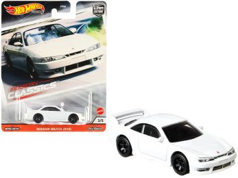 Nissan Silvia (S14) White \Modern Classics\" Diecast Model Car by Hot Wheels"""