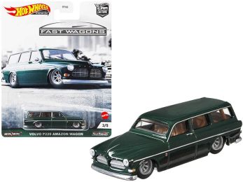 Volvo P220 Amazon Wagon Dark Green \Fast Wagons\ Series Diecast Model Car by Hot Wheels