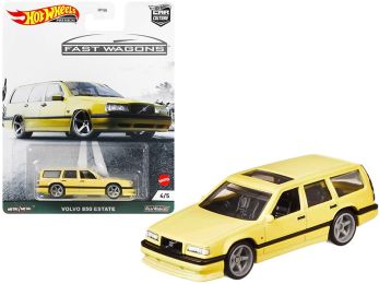 Volvo 850 Estate RHD (Right Hand Drive) with Sunroof Light Yellow \Fast Wagons\ Series Diecast Model Car by Hot Wheels