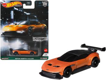 Aston Martin Vulcan Orange Metallic Exotic Envy Series Diecast Model Car by Hot Wheels