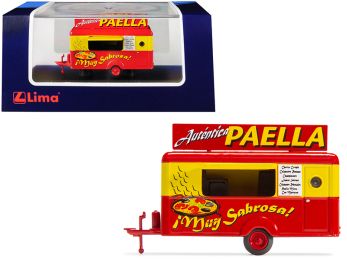 Mobile Food Trailer \Autentica Paella\" (Spain) 1/87 (HO) Scale Diecast Model by Lima"""