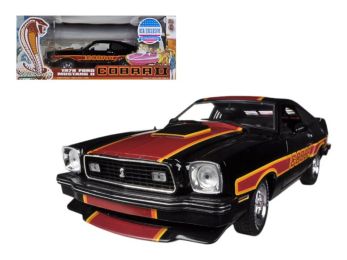 1978 Ford Mustang Cobra II Black \Free Wheelin\" Movie 1/18 Diecast Car Model by Greenlight"""