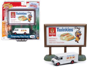 GMC Step Van White with \Hostess\" Country Billboard \""Johnny Lightning 50th Anniversary\"" 1/64 Diecast Model by Johnny Lightning"""