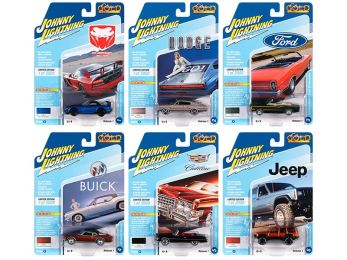 Classic Gold 2020 Release 1, Set B of 6 Cars Limited Edition to 3,000 pieces Worldwide 1/64 Diecast Model Cars by Johnny Lightning