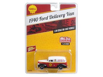 1940 Ford Delivery Van \Shell\" 1/64 Diecast Model Car by Johnny Lightning"""