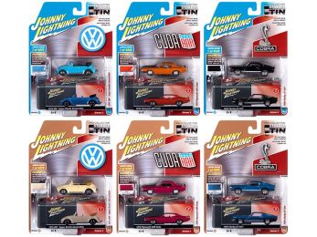 Johnny Lightning Collector\'s Tin 2020 Set of 6 Cars Release 3 1/64 Diecast Model Cars by Johnny Lightning
