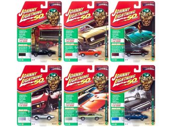 Muscle Cars USA 2019 Release 1, Set B of 6 Cars \Class of 1969\" 1/64 Diecast Models by Johnny Lightning"""