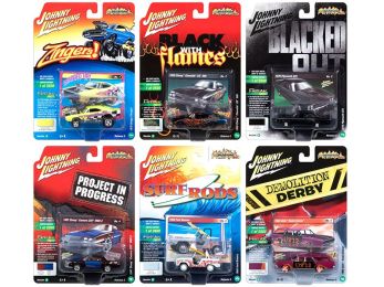 Street Freaks 2018 Release 2 Set B of 6 Cars 1/64 Diecast Models by Johnny Lightning