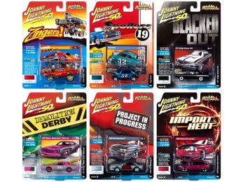 \Street Freaks\" 2019 Set B of 6 Cars Release 3 1/64 Diecast Models by Johnny Lightning"""