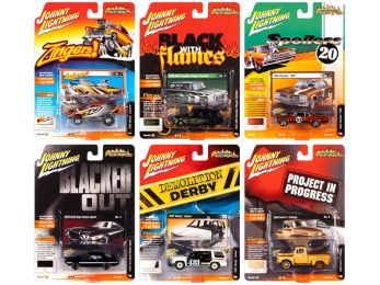 \Street Freaks\" 2020 Set B of 6 Cars Release 1 1/64 Diecast Models by Johnny Lightning"""