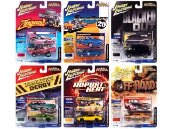 \Street Freaks\" 2020 Set A of 6 Cars Release 2 1/64 Diecast Model Cars by Johnny Lightning"""