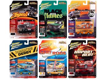 \Street Freaks\" 2020 Set B of 6 Cars Release 4 1/64 Diecast Model Cars by Johnny Lightning"""