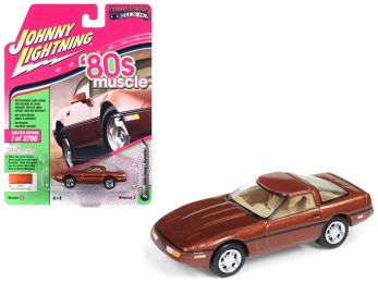 1988 Chevrolet Corvette Dark Bronze Metallic \80\'s Muscle\" Limited Edition to 3796 pieces Worldwide 1/64 Diecast Model Car by Johnny Lightning"""