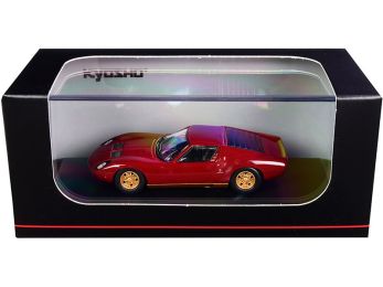 Lamborghini Miura P400 Maroon with Gold Bottom 1/64 Diecast Model Car by Kyosho