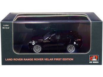 Land Rover Range Rover Velar First Edition with Sunroof Black Metallic 1/64 Diecast Model Car by LCD Models