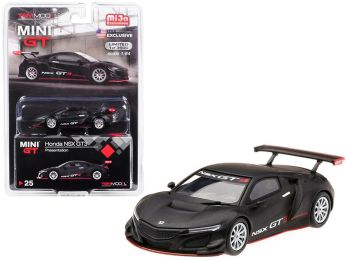 Honda NSX GT3 Presentation Matt Black Limited Edition to 3,600 pieces Worldwide 1/64 Diecast Model Car by True Scale Miniatures