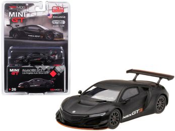 Acura NSX GT3 Matt Black \Los Angeles Auto Show 2017\" Limited Edition to 3600 pieces Worldwide 1/64 Diecast Model Car by True Scale Miniatures"""