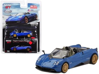 Pagani Huayra Roadster Blue Francia \U.S.A. Exclusive\" Limited Edition to 4800 pieces Worldwide 1/64 Diecast Model Car by True Scale Miniatures"""