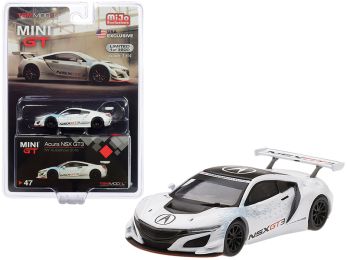 Acura NSX GT3 White \New York Auto Show 2016\" Limited Edition to 3600 pieces Worldwide 1/64 Diecast Model Car by True Scale Miniatures"""