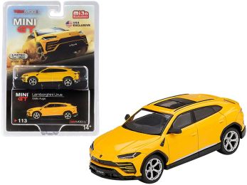Lamborghini Urus with Sunroof Giallo Auge Yellow Limited Edition to 1800 pieces Worldwide 1/64 Diecast Model Car by True Scale Miniatures