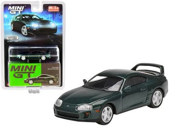 Toyota Supra (JZA80) Dark Green Pearl Metallic Limited Edition to 1200 pieces Worldwide 1/64 Diecast Model Car by True Scale Miniatures