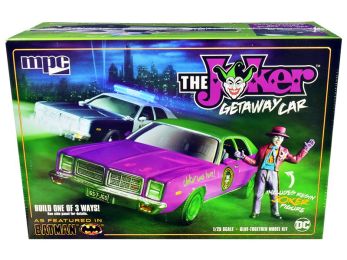 Skill 2 Model Kit 1977 Dodge Monaco with Joker Resin Figurine \Batman\" 3-in-1 Kit 1/25 Scale Model by MPC"""
