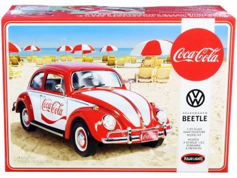 Skill 3 Snap Model Kit Volkswagen Beetle \Coca-Cola\" 1/25 Scale Model by Polar Lights"""