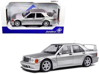 1990 Mercedes Benz 190E 2.5-16 Evolution II (W201) Silver 1/18 Diecast Model Car by Solido