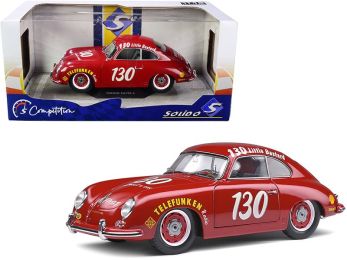 1953 Porsche 356 Pre-A #130 Red \James Dean Tribute Competition Series 1/18 Diecast Model Car by Solido