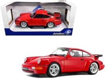 1990 Porsche 911 964 Turbo 3.6 Rouge Red 1/18 Diecast Model Car by Solido