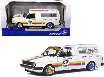 1982 Volkswagen Caddy Mk1 #69 White \Apple Computer Inc.\ 1/18 Diecast Model Car by Solido