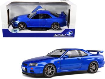 1999 Nissan Skyline GT-R (R34) RHD (Right Hand Drive) Bayside Blue Metallic 1/18 Diecast Model Car by Solido