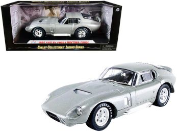 1965 Shelby Cobra Daytona Coupe Silver Metallic 1/18 Diecast Model Car by Shelby Collectibles