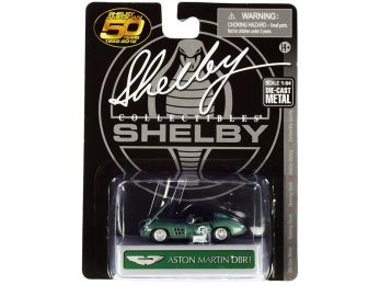 Aston Martin DBR1 #5 Green Metallic 1/64 Diecast Model Car by Shelby Collectibles