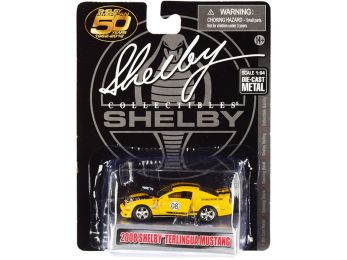 2008 Ford Shelby Mustang #08 \Terlingua\" Orange and Black \""Shelby American 50 Years\"" (1962-2012) 1/64 Diecast Model Car by Shelby Collectibles"""