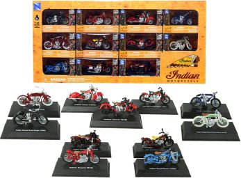 Indian Motorcycle Set of 11 pieces 1/32 Diecast Motorcycle Models by New Ray