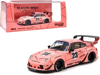 Porsche RWB 993 #23 \Sopranos\" Pink \""RAUH-Welt BEGRIFF\"" 1/43 Diecast Model Car by Tarmac Works"""