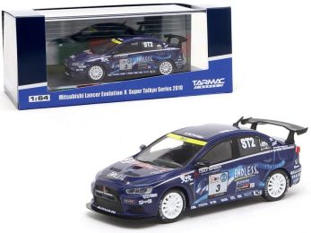 Mitsubishi Lancer Evolution X #3 Mineo / Murata / Yamauchi \Super Taikyu\" Series (2010) 1/64 Diecast Model Car by Tarmac Works"""