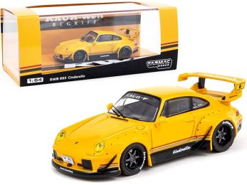 Porsche RWB 993 \Cinderella\" #6 Yellow (Thailand Exclusive) \""RAUH-Welt BEGRIFF\"" 1/64 Diecast Model Car by Tarmac Works"""