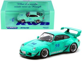 Porsche RWB 993 #98 Lomianki Turquoise 1/64 Diecast Model Car by Tarmac Works