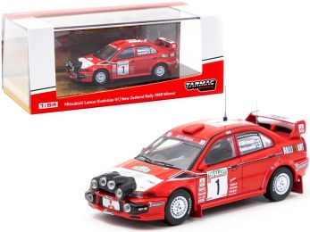 Mitsubishi Lancer Evolution VI #1 Tommi Makinen - Risto Mannisenmaki Winner New Zealand Rally (1999) 1/64 Diecast Model Car by Tarmac Works