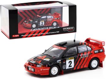 Mitsubishi Lancer Evolution VI #2 Y. Kataoka - S. Hayashi \Advan\" Winner Rally of Canberra (1999) 1/64 Diecast Model Car by Tarmac Works"""