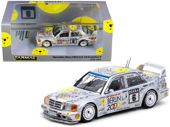 Mercedes Benz 190E 2.5-16 Evolution II #6 Keke Rosberg Deutsche Tourenwagen Meisterschaft DTM (1992) 1/64 Diecast Model Car by Tarmac Works
