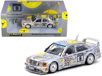 Mercedes Benz 190E 2.5-16 Evolution II #6 Keke Rosberg Deutsche Tourenwagen Meisterschaft DTM (1992) 1/64 Diecast Model Car by Tarmac Works