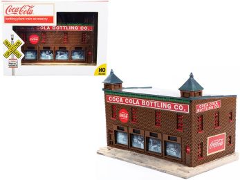 \Coca-Cola Bottling Co.\" Bottling Plant Building \""TraxSide Collection\"" Series for 1/87 (HO) Scale Models by Classic Metal Works"""