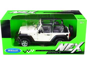Jeep Wrangler Rubicon \NEX Models\ 1/24 Diecast Model Car by Welly (Color: White)