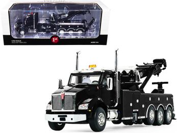 Kenworth T880 with Century Model 1060 Rotator Wrecker Tow Truck 1/50 Diecast Model by First Gear (Color: Black)
