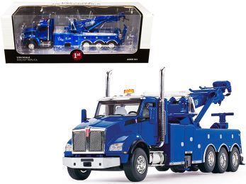 Kenworth T880 with Century Model 1060 Rotator Wrecker Tow Truck 1/50 Diecast Model by First Gear (Color: Surf Blue Metallic)