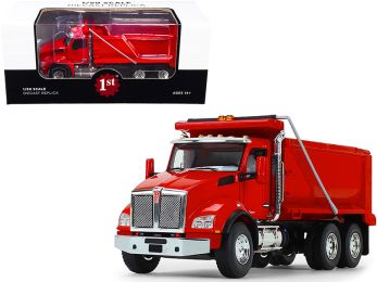 Kenworth T880 Dump Truck 1/50 Diecast Model by First Gear (Color: Viper Red)